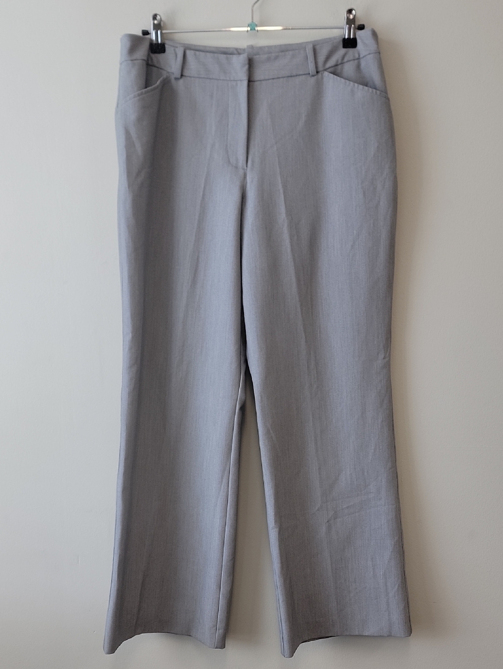 Worthington Business Casual Office Petite Modern Fit Light Gray Trousers